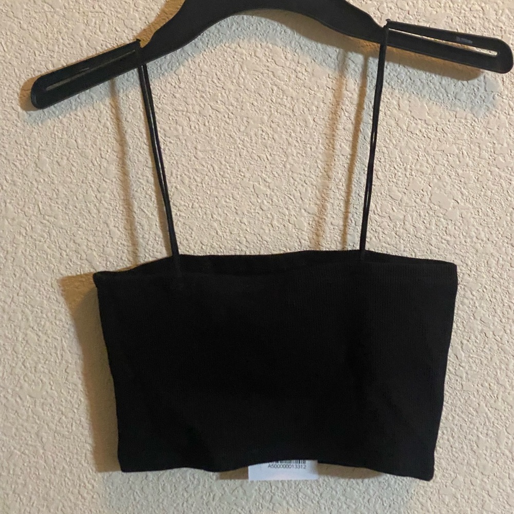 New black cropped tank from Adika, size medium, New with tags, perfect condition